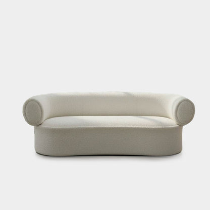 Curved Boucle Sofa