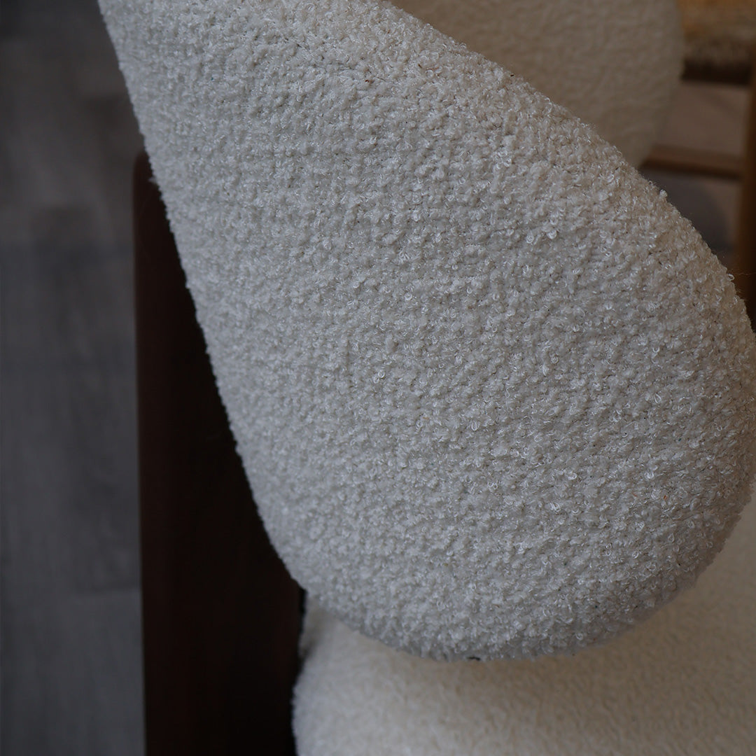 Boucle Walnut Wooden Chair