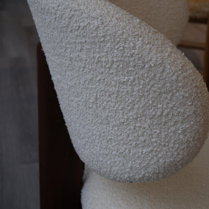 Boucle Walnut Wooden Chair